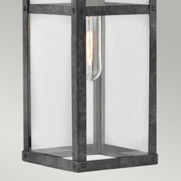 Luminosa Lighting Luminosa Hinkley Porter Outdoor Wall Lantern Aged Zinc, Ip44 - thumbnail 4