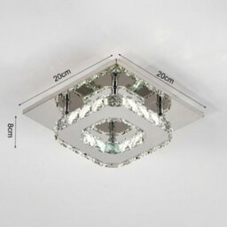 12W Modern Crystal Led Flush Ceiling Light - thumbnail 2