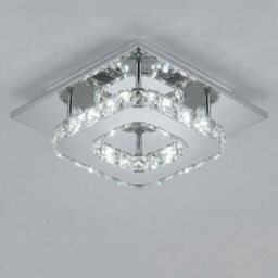 12W Modern Crystal Led Flush Ceiling Light - thumbnail 1