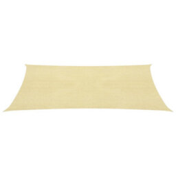 Berkfield Sunshade Sail 160 G/m2 Beige 3X6 M Hdpe - thumbnail 2