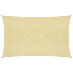 Berkfield Sunshade Sail 160 G/m2 Beige 3X6 M Hdpe - thumbnail 1