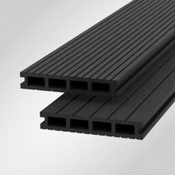 Shire Premium European Composite Decking Board Kit 3.3M2, Light Neo, Dark Grey 150 X 25 X 4200, Pack Of 5 Boards With Brackets & Screws