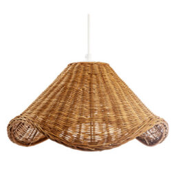 Happy Homewares Boho Rustic Style Woven Natural Rattan Pendant Ceiling Lighting Shade - thumbnail 5