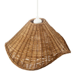 Happy Homewares Boho Rustic Style Woven Natural Rattan Pendant Ceiling Lighting Shade - thumbnail 3