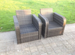 Fimous Pe Rattan Garden Furniture Set Adjustable Chair Lounge 3 Seater Sofa Oblong Rectangular Dining Black Glass Table 2 Stools - thumbnail 4
