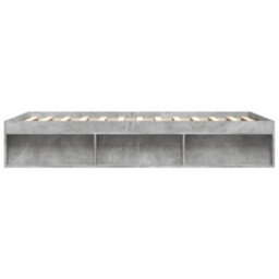 Berkfield Bed Frame Concrete Grey 160X200 Cm - thumbnail 7
