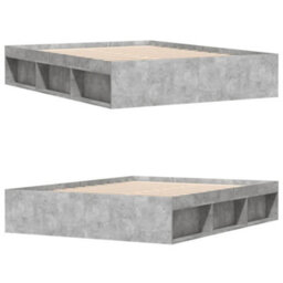 Berkfield Bed Frame Concrete Grey 160X200 Cm - thumbnail 4