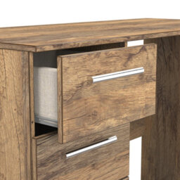 Trent 3 Drawer Desk In Vintage Oak (Ready Assembled) - thumbnail 6