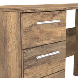 Trent 3 Drawer Desk In Vintage Oak (Ready Assembled) - thumbnail 5