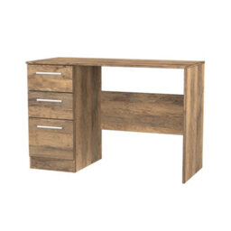 Trent 3 Drawer Desk In Vintage Oak (Ready Assembled) - thumbnail 4