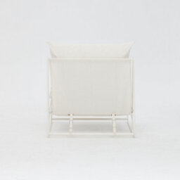 Home Detail Marina Steel 3 Seater Garden Chair, White - thumbnail 6