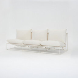 Home Detail Marina Steel 3 Seater Garden Chair, White - thumbnail 3