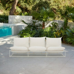 Home Detail Marina Steel 3 Seater Garden Chair, White - thumbnail 2