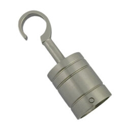 Ropeservices Uk 8 X 28mm Satin Nickel Decking Rope Hook Fittings Fixings Barrier Set - thumbnail 4