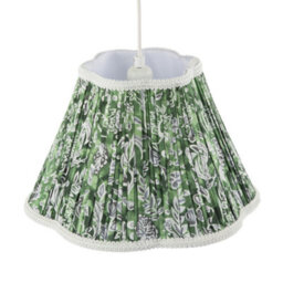 Happy Homewares Emerald Green And White Floral Victorian Lamp Shade With Embroidery - thumbnail 5