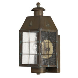 Luminosa Lighting Luminosa Hinkley Nantucket Outdoor Wall Lantern Aged Brass, Ip44 - thumbnail 1