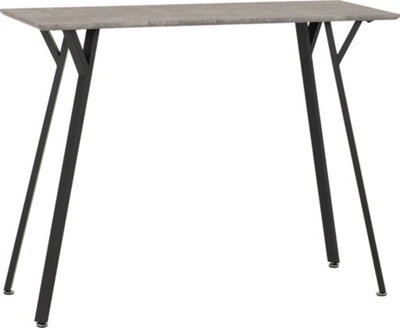 Seconique Quebec Bar Table In Grey Concrete Effect And Black Metal Legs - image 1