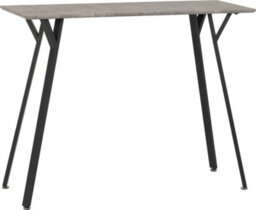 Seconique Quebec Bar Table In Grey Concrete Effect And Black Metal Legs