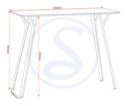 Seconique Quebec Bar Table In Grey Concrete Effect And Black Metal Legs - thumbnail 5