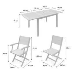 Sweeek - 6-Seater Extendable Wooden Garden Table Set With Chairs Natural 240X100X75 Cm - Almeria 6 - thumbnail 9