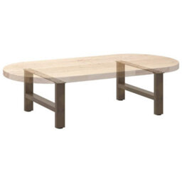Berkfield Coffee Table Legs Natural Steel 2 Pcs 60X(30-31) Cm Steel - thumbnail 8