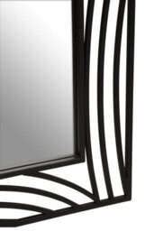 Orsina Logan Wall Mirror, Clear, Black, Glass, Wood, Metal - thumbnail 5