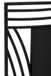 Orsina Logan Wall Mirror, Clear, Black, Glass, Wood, Metal - thumbnail 3