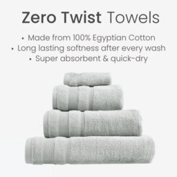 Allure Bath Fashions Luxury Zero Twist Egyptian Cotton Bath Towel - Dove Grey - thumbnail 5