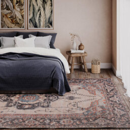 Loomed Soft Washable Machine Washable Cream Bordered Vintage Area Rug - 230 X 160Cm - thumbnail 5