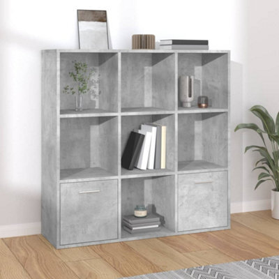 Vidaxl Book Cabinet Concrete Grey 98X30X98 Cm Engineered Wood - image 1