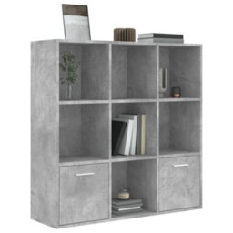 Vidaxl Book Cabinet Concrete Grey 98X30X98 Cm Engineered Wood - thumbnail 4