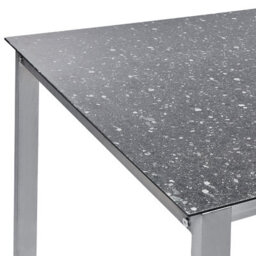 Beliani Garden Dining Set 6 Seater Cosoleto/grosseto Tempered Glass Granite Effect Black - thumbnail 8