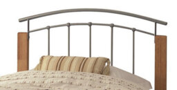 Save On Goods UK 3Ft Single Silver Metal Tubular Bed Frame, Beech Wood Finish Corner Posts.strong Sturdy Frame Bedstead Base. - thumbnail 3
