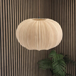 CGC Interiors Cgc Palmira Large Oval Stretch Ruffled Silk Fabric Lampshade - thumbnail 5