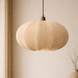 CGC Interiors Cgc Palmira Large Oval Stretch Ruffled Silk Fabric Lampshade - thumbnail 1