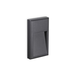 Ideal Lux Luminosa Febe Led Outdoor Flush Wall Light Anthracite Ip65, 3000K