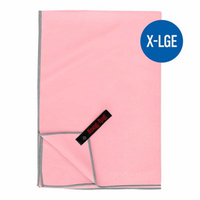 Snug Rug Microfibre Beach Towel Super Absorbent Quick Drying Lightweight Extra Large Xl 200 X 90Cm - Salmon Rose Pink - image 1