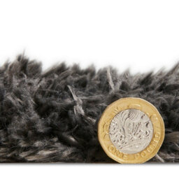 Charcoal Plain Shaggy Modern Easy To Clean Rug For Dining Room-160Cm X 220Cm - thumbnail 4