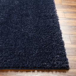 Livabliss Round Moda Shaggy-Solid Color Dark Blue Plush Soft Pile Living Bedroom Rug 160 X 160 Cm Easy Care, Non Shedding - thumbnail 5