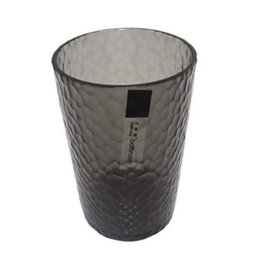 London Boutique 4 Pieces Bathroom Accessory Set Clear Soap Dispenser Toothbrush Holder Tumbler Soap Dish (Clear Black) - thumbnail 5
