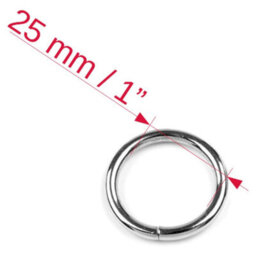 "SolaDirect 30 Pcs Buckles Set For 25 mm / 1"" Webbing Strap, 30 X O Rings, Metal, Silver, Bag Making, Accessories, Straps, Diy, Crafts" - thumbnail 3