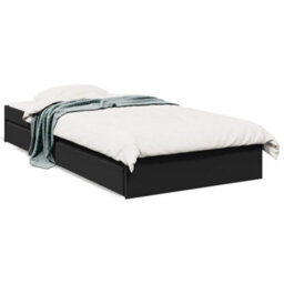 Berkfield Bed Frame With Drawers Without Mattress Black 75X190 Cm Small Single - thumbnail 2