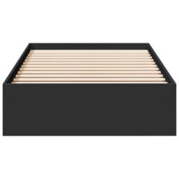 Berkfield Bed Frame With Drawers Without Mattress Black 75X190 Cm Small Single - thumbnail 4