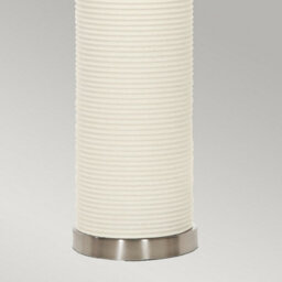 Luminosa Lighting Luminosa Ripple Table Lamp With Round Shade, White With Black Shade - thumbnail 4