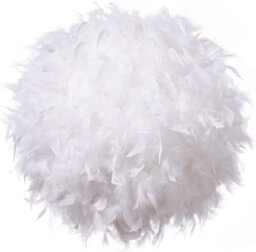 CGC Lighting Cgc White Feather Light Shade For Ceiling Pendant Light Fluffy Lamp Shade Lampshade For Table Lamp Floor Lamp Diameter 40Cm - thumbnail 1