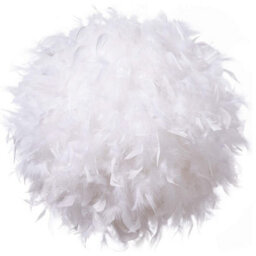 CGC Lighting Cgc White Feather Light Shade For Ceiling Pendant Light Fluffy Lamp Shade Lampshade For Table Lamp Floor Lamp Diameter 40Cm - thumbnail 2