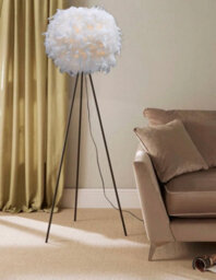 CGC Lighting Cgc White Feather Light Shade For Ceiling Pendant Light Fluffy Lamp Shade Lampshade For Table Lamp Floor Lamp Diameter 40Cm - thumbnail 4