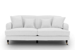 Teddy Boucle Fabric White 3 Seater Sofa - thumbnail 3