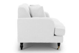 Teddy Boucle Fabric White 3 Seater Sofa - thumbnail 5