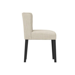 LPD Shay Stone Winged Armless Dining Chair With Anthracite Linen Fabric (1 Per Pack) - thumbnail 3